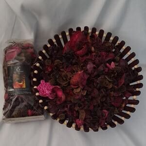 Decorative Potpourri Bowl with Rich Hues Basket + Potpurri Very Fragrant New